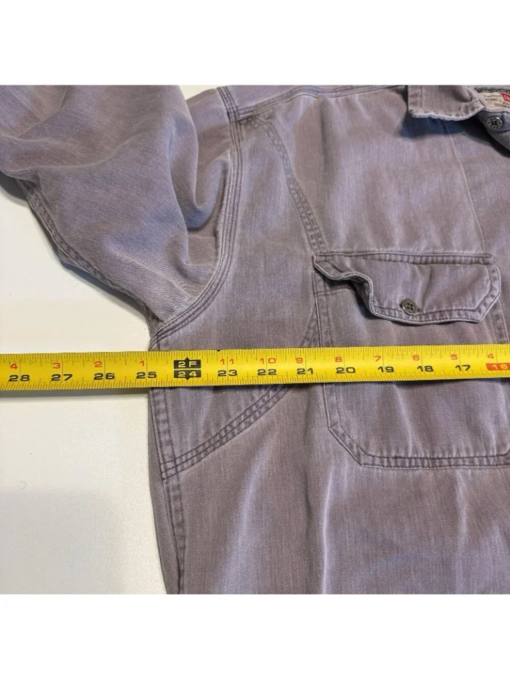 Vintage Levi's Long Sleeve Button Up Shirt Lavender Purple Pockets Mens Large
